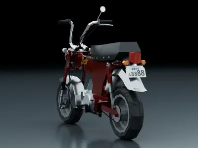 Low Poly honda dax50 4mini 69 FBX Free 3D model