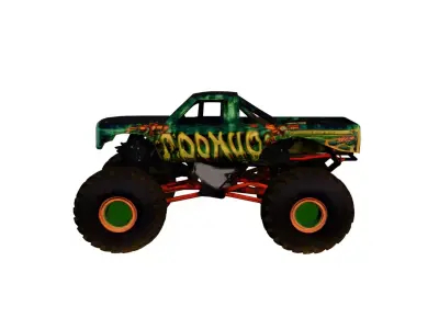 Monster Truck Offroad Pickup Studio Render 3D Model 3D model