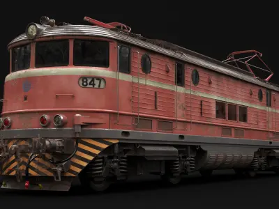 old locomotive train 3D model