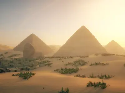  Egyptian Pyramids    Ancient Egypt 3D model