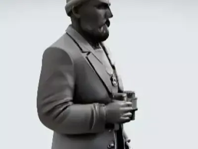 Historical Military Officer  3D print model