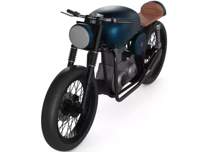 Cafe Racer Motorcycle 3D model 3