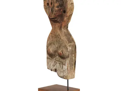 Antique guardian figurine from Nepal 3D model