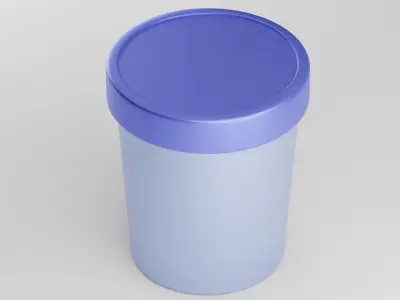 Ice cream container 3D model