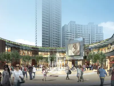 3Dmax fashion city commercial square building 55 3D model
