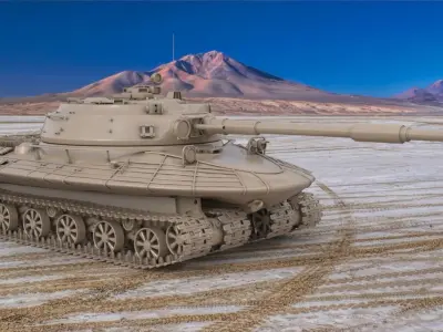 Tank Object 279  Clay  Vray 3D model