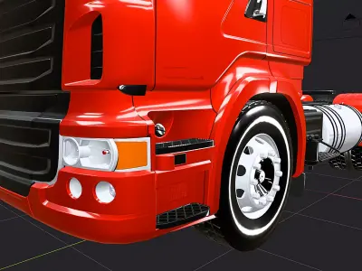  Realistic Heavy Truck with Interior 3D model