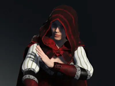 The Templar Assassin Low-poly 3D model