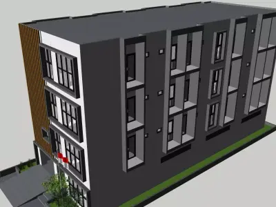 corporate office 3d story building 3D model