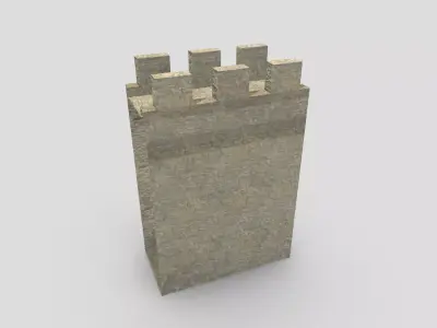Medieval Castle Module 02 Low Poly PBR Realisitc Low-poly 3D model