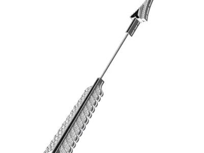 Antique Diamond Arrow Brooch 3D print model