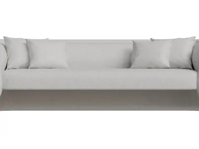 White Fabric Preito Sofa 3D model