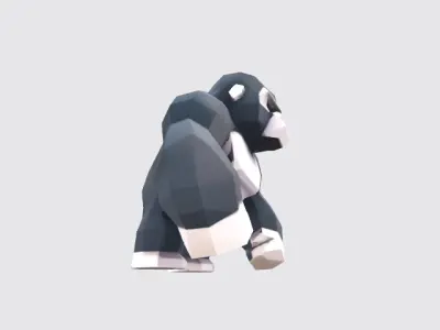 Lowpoly gorilla Low-poly 3D model