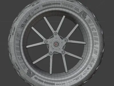 Michelin tyre Low-poly 3D model