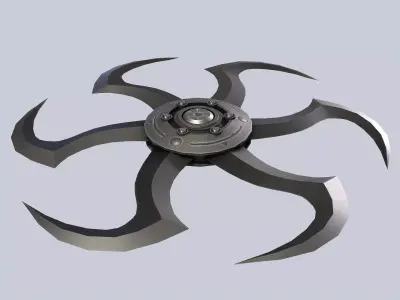 Scifi shuriken Low-poly 3D model