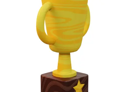 Educational Cup 3D Icon Free low-poly 3D model
