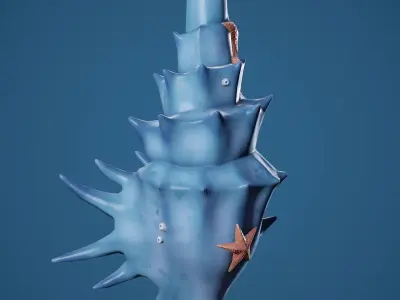 Sea sword Low-poly 3D model