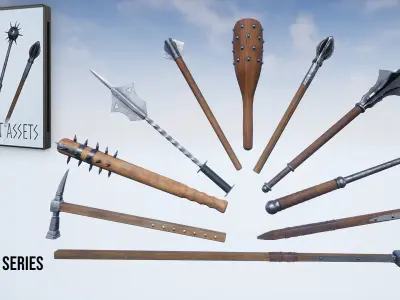 Weapons Series - Full Series Pack Low-poly 3D model