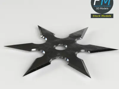 Shuriken ninja star 3D model