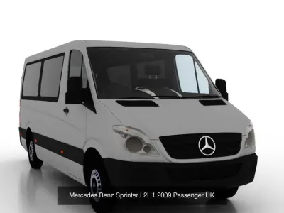 Mercedes Benz Sprinter L2H1 2009 Collection UK 3D Model Pack