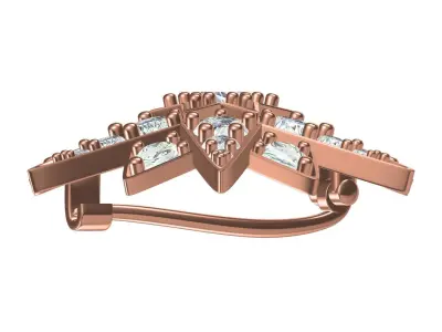 Antique Diamond Star Brooch 3D print model