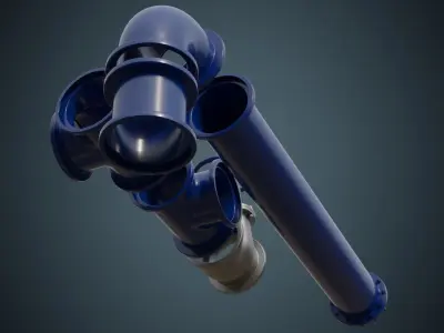Industrial Pipes 6 Basic 3D model