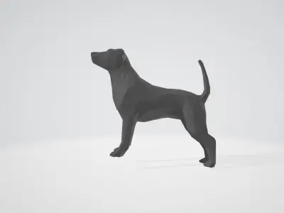 Dog Low Poly 3D model