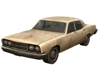 Old  Car Low-poly 3D model