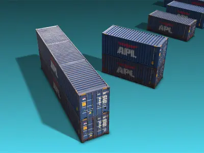 Shipping Container 11 Low-poly 3D model