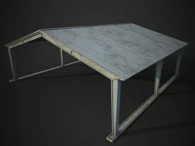 S-size Hangar Low-poly 3D model