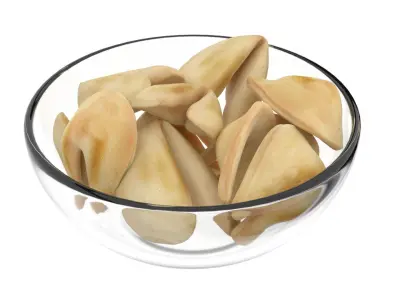 Fortune cookie bowl  Low-poly 3D model