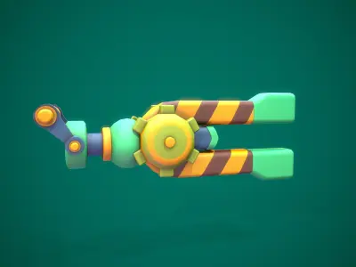 Stylized Magnetgun Low-poly 3D model