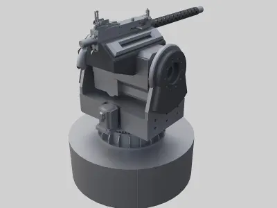 Close defense machine gun 3D model