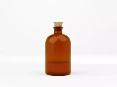 Medical Lab Chemical Bottle Realistic low poly 3D model Low-poly 3D model