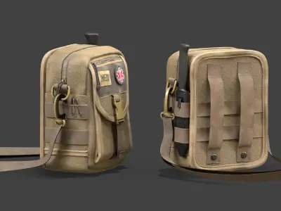 Military medical bag 3D model