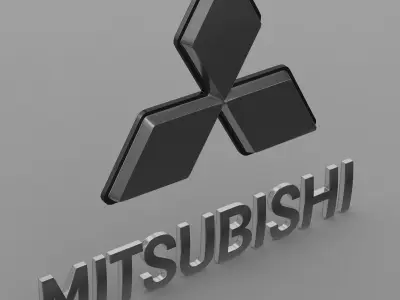 mitsubishi logo 3D model