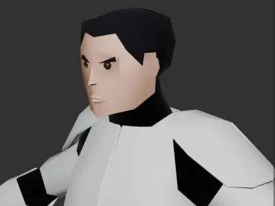 Clone Trooper Low Poly Phase 1 Free 3D model