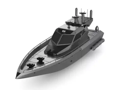 patrol boat 3D model PBR