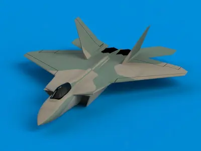 F 22 Raptor 3D print model