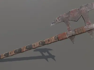 Orc Weapons Low-poly 3D model