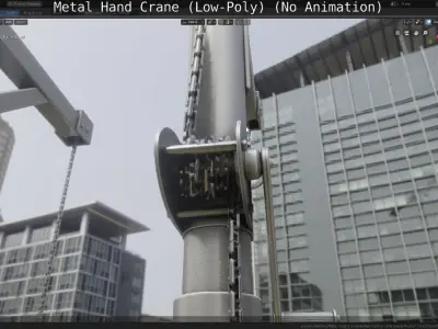 Metal Hand Crane Low-poly 3D model