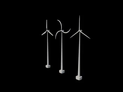 Wind turbine 3D model 3