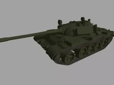 Russian tank T-55A 3D model