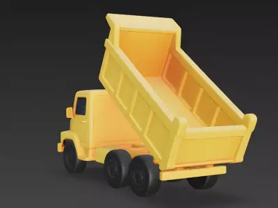 Stylized Dump Truck 3D Model 3d model Low-poly 3D model