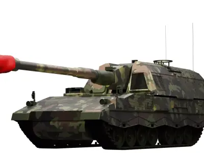 Panzerhaubitze 2000 Low-poly 3D model