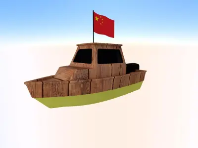 CHINA Fishing Boat 3D model