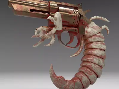 Pistol Scorpion  Low-poly 3D model