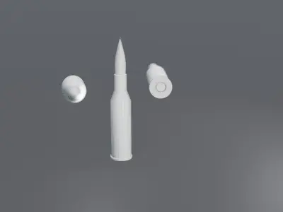 bullet cartridge Low-poly 3D model