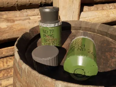 British WW2 No77 Smoke Grenade 3D model
