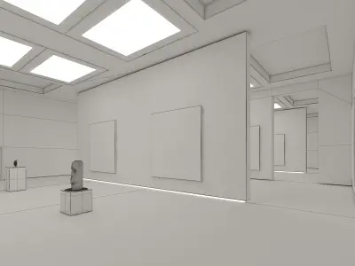 White Gallery 03 3D model